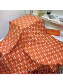 Hermes H Blanket 135x165cm Orange 2021 31