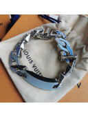 Louis Vuitton Cuban Chain Bracelet Blue 2021 48