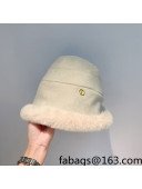 Dior Shearling Bucket Hat White 2021 52