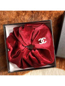 Chanel Velvet Hair Ring Burgundy 2021 76