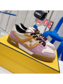 Fendi Match Low-tops Sneakers White/Brown/Purple 2021 