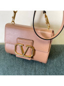 Valentino Stud Sign Grainy Calfskin Shoulder Bag 0777 Nude 2022