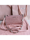 Miu Miu Miv Miv Matelasse Nappa Leather Mini Bag 5BH215 Pink 2022