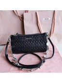 Miu Miu Miv Miv Matelasse Nappa Leather Mini Bag 5BH215 Black 2022