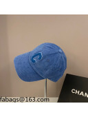 Celine Corduroy C Baseball Hat Blue 2021