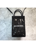 Balenciaga shopping phone pouch shoulder bag black