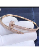 Cartier Pink Gold Nologo Juste un Clou Bracelet with Diamonds, Classic 10