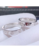 Cartier White Gold Nologo Cartier Love Ring,Small Model 01