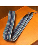 Hermes Multicolor Shoulder Strap Deep Blue/Light Blue