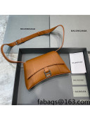 Balenciaga Hourglass Sling Back Small Bag in Smooth Leather Clay Brown 2021 180609