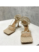 Bottega Veneta Cord Mesh High Heel Sandals 9cm White 2022