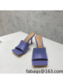 Bottega Veneta Stretch Lambskin High Heel Slide Sandals 9.5cm Purple 2022 032151