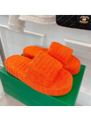 Bottega Veneta Resort Sponge Towel Slides Sandals Orange 2022 032180