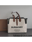 Burberry Medium Canvas Tote bag White/Brown 2022 031826