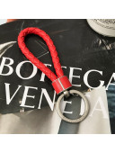 Bottega Veneta Intrecciato Lambskin Key Ring Red 2022 608783