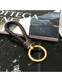 Bottega Veneta Intrecciato Lambskin Key Ring Brown 2022 608783