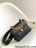 Bvlgari Serpenti Forever Small Lambskin Crossbody Bag Black/Gold 2021 02 