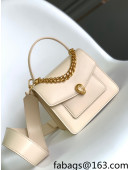 Bvlgari Serpenti Forever Mini Lambskin Top Handle Bag Ivory White 2021 09