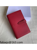 Celine Palm-Grained Leather Large Strap Wallet Dark Red 2022