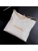 Chanel Waxy Calfskin Medium Shopping Bag White/Gold 2021 