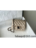 Chanel Metallic Lambskin Square Mini Flap Bag A35200 Gold/Black Hardware 2021