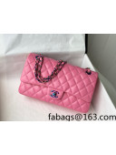 Chanel Lambskin & Rainbow Metal Medium Flap Bag A01112 Pink 2021 TOP