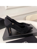 Chanel Suede & Grosgrain Pumps 8.5cm Black 2021 61