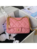 Chanel Lambskin & Enamel Mini Flap Bag AS3113 Pink 2021