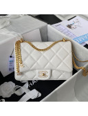 Chanel Lambskin & Enamel Small Flap Bag AS3112 White 2021