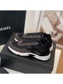 Chanel Knit & Suede Sneakers G38750 Black 2022