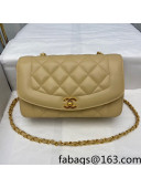 Chanel Quilted Lambskin Medium Chain Flap Bag Beige A07062 2022 09