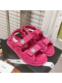 Chanel Washed-Effect Suede Strap Sandals G35927 Pink 2022 