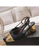 Chanel Grosgrain Slingback Pumps 6.5cm G31318 Black 2022