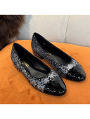 Chanel Sequins Flat Ballerinas Silver 2022 032511