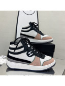 Chanel Fabric, Suede & Calfskin High top Sneakers G38804 White/Nude 2022