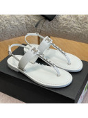 Chanel Patent Calfskin Flat Sandals G38221 White 2022