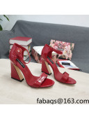 Dolce & Gabbana DG Patent Leather High Heel Sandals 10.5cm Red 2022