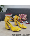 Dolce & Gabbana DG Patent Leather High Heel Sandals 10.5cm Yellow 2022