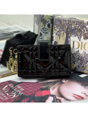 Dior Lady 5-Gusset Card Holder Wallet in Black Patent Cannage Calfskin 2021