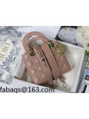 Dior Lady Dior MY ABCDior Small Bag in Pale Pink Cannage Lambskin 2022 M8001 37