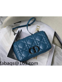 Dior Medium Caro Chain Bag in Quilted Macrocannage Calfskin Ocean Blue 2021