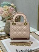 Dior Classic Lady Dior Lambskin Mini Bag Nude Pink/Gold 2022 0505