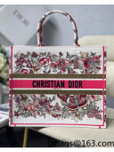 Dior Medium Book Tote Bag in Multicolor Butterfly Embroidery 2022 031630