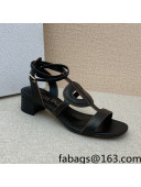 Dior Calfskin CD Heel Sandals 4.5cm Black 2022 032232