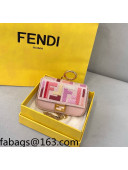 Fendi FF Embroidered Canvas Nano Baguette Charm Pink/Red 2022