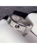 Cartier White Gold Love Ring with Diamond-paved,Small Model 03