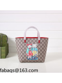 Gucci Children's GG Canvas Tote Bag with Cats Print 410812 Red 2022 06