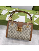 Gucci Padlock Small GG Canvas Shoulder Bag 498156 Beige/Brown 2022