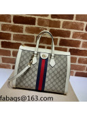 Gucci Ophidia GG Canvas Medium Tote Bag 524537 Beige/White 2022