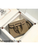 Hermes Halzan Mini 22cm Bag in Togo Calfskin Leather Dove Grey/Gold 2021 07